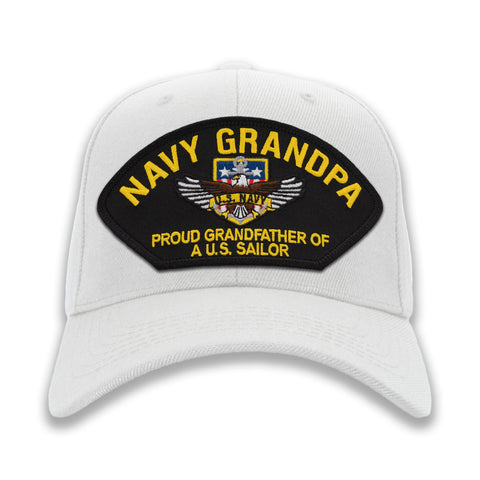 US Navy Grandpa - Proud Grandfather of a US Sailor Hat - Multiple Colors Available
