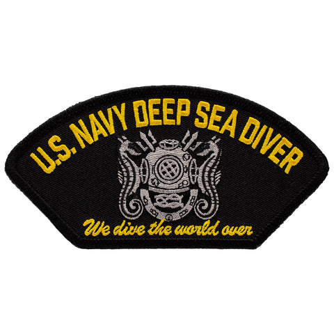 US Navy Deep Sea Diver Embroidered Patch 5 ¼" x 2 5/8"