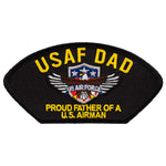 Air Force Dad - Proud Father of a US Airman Embroidered Military Support Patch
