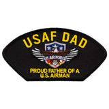 Air Force Dad - Proud Father of a US Airman Embroidered Military Support Patch