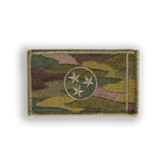 OD Green Camo Tennessee State Flag Tactical Military Patch - Iron-on, velcro, peel & stick
