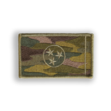 OD Green Camo Tennessee State Flag Tactical Military Patch - Iron-on, velcro, peel & stick