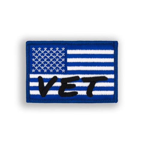 Blue & White Veteran US Flag Patch