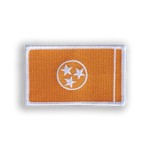 Orange Tennessee State Flag Tactical Military Patch - Iron-on, velcro, peel & stick