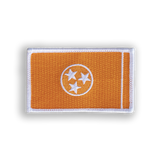 Orange Tennessee State Flag Tactical Military Patch - Iron-on, velcro, peel & stick