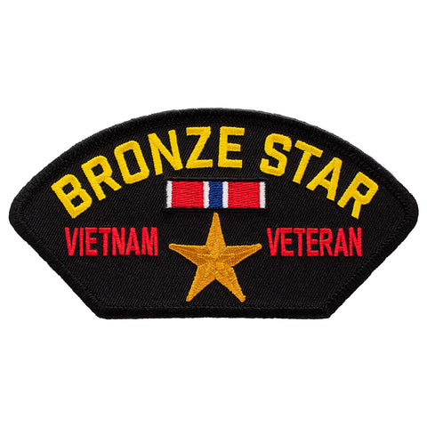 Vietnam Veteran - Bronze Star Embroidered Patch 5 ¼" x 2 5/8"