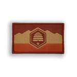 Canyon Camo Utah Desert State Flag Tactical Military Patch - Iron-on, velcro, peel & stick