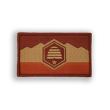 Canyon Camo Utah Desert State Flag Tactical Military Patch - Iron-on, velcro, peel & stick