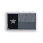 Silver Subdued Texas State Flag Tactical Military Patch - velcro patch