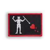 Blackbeard Pirate Flag Tactical Military Patch - Iron-on, velcro, peel & stick
