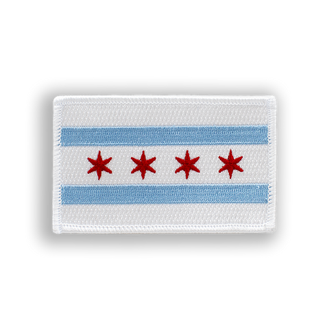 Chicago Flag Tactical Military Patch - Iron-on, velcro, peel & stick