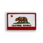 California State Flag Tactical Military Patch - Iron-on, velcro, peel & stick
