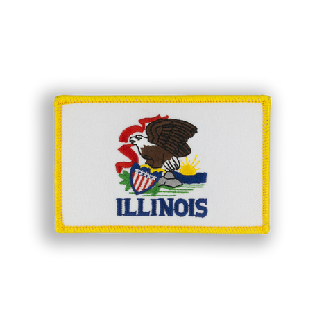 Illinois  State Flag Tactical Military Patch - velcro patch