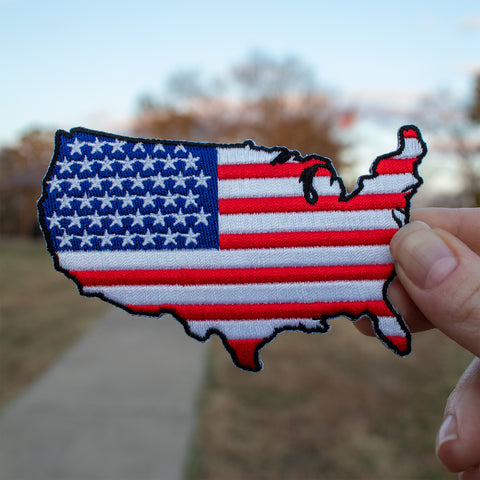 United States Map Flag Patch