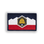 Utah State Flag Tactical Military Patch - Iron-on, velcro, peel & stick