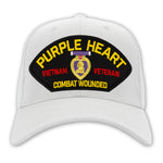 Purple Heart - Combat Wounded - Vietnam War Veteran Hat - Multiple Colors Available