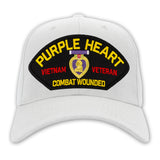 Purple Heart - Combat Wounded - Vietnam War Veteran Hat - Multiple Colors Available