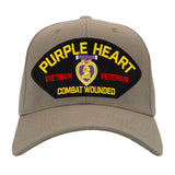 Purple Heart - Combat Wounded - Vietnam War Veteran Hat - Multiple Colors Available